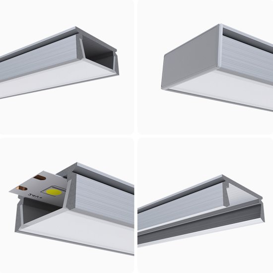 Профиль для светодиодной ленты Apeyron (08-01) 2 м П-образный