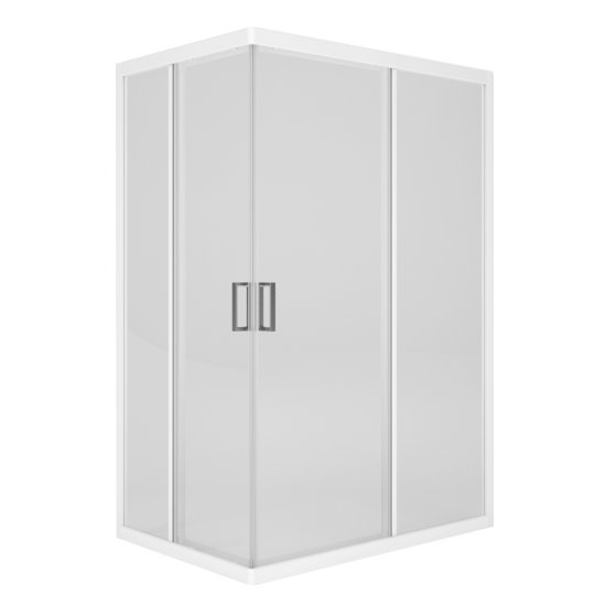 Душевой уголок Метакам Universal белый 120х80х185 см прямоугольник стекло прозрачное 4 мм (KKS_014547)