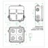 Коробка распределительная 100х100х50 мм IP54 Greenel (GE41256)
