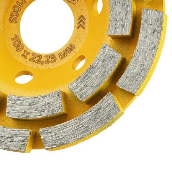 Чашка алмазная по бетону Diamond Industrial 100х22,23 мм двухрядная