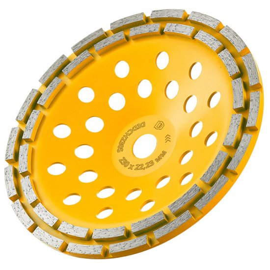 Чашка алмазная по бетону Diamond Industrial 230х22,23 мм двухрядная