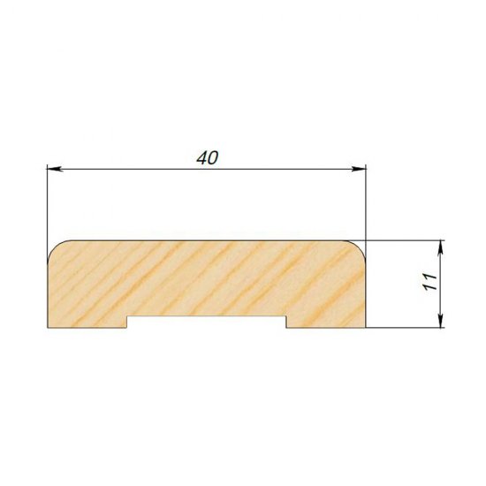 Наличник гладкий 40х11х2200 мм сорт Экстра сращенный