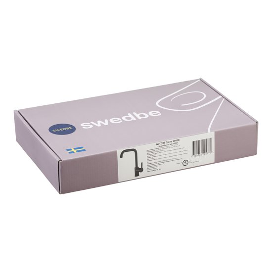 Смеситель для кухни Swedbe Diana черный с высоким изливом однорычажный (1041B)