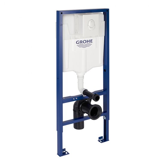 Инсталляция Grohe Rapid SL для подвесного унитаза с кнопкой альпин белый (38722001)