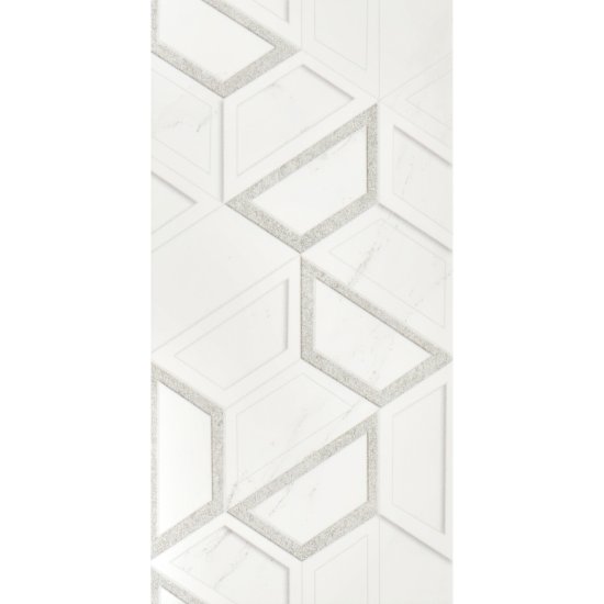Плитка облицовочная Нефрит Фьюжен геометрия белая 400х200х8 мм (15 шт.=1,2 кв.м)