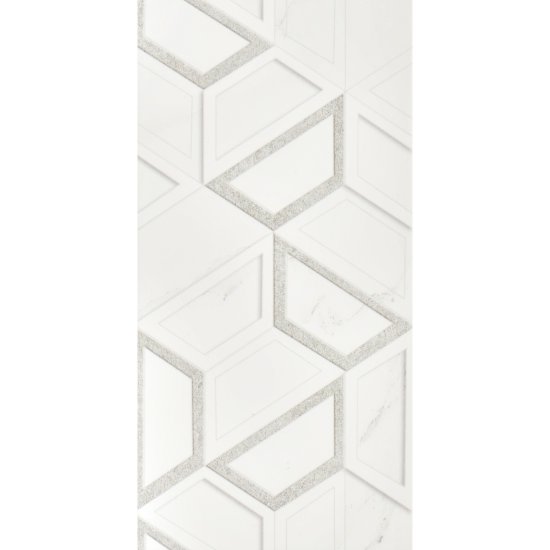 Плитка облицовочная Нефрит Фьюжен геометрия белая 400х200х8 мм (15 шт.=1,2 кв.м)