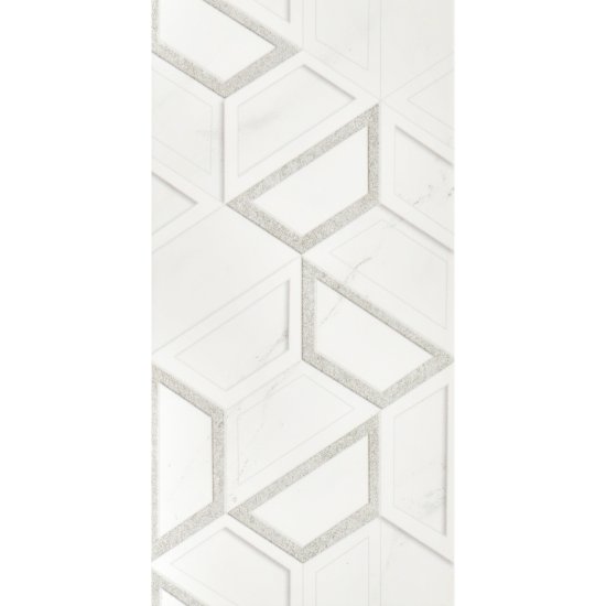 Плитка облицовочная Нефрит Фьюжен геометрия белая 400х200х8 мм (15 шт.=1,2 кв.м)