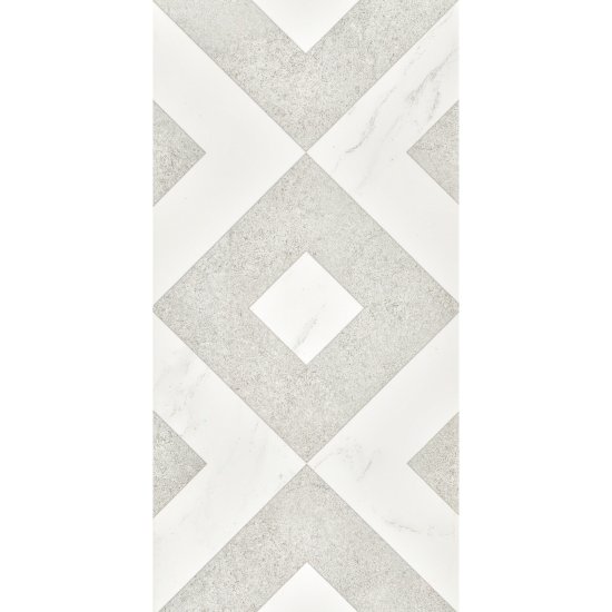 Плитка облицовочная Нефрит Фьюжен ромбы белая 400х200х8 мм (15 шт.=1,2 кв.м)