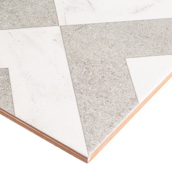 Плитка облицовочная Нефрит Фьюжен ромбы белая 400х200х8 мм (15 шт.=1,2 кв.м)