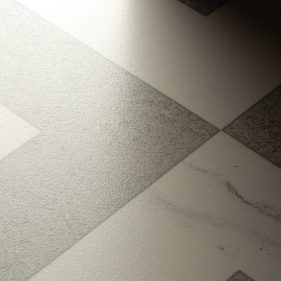 Плитка облицовочная Нефрит Фьюжен ромбы белая 400х200х8 мм (15 шт.=1,2 кв.м)