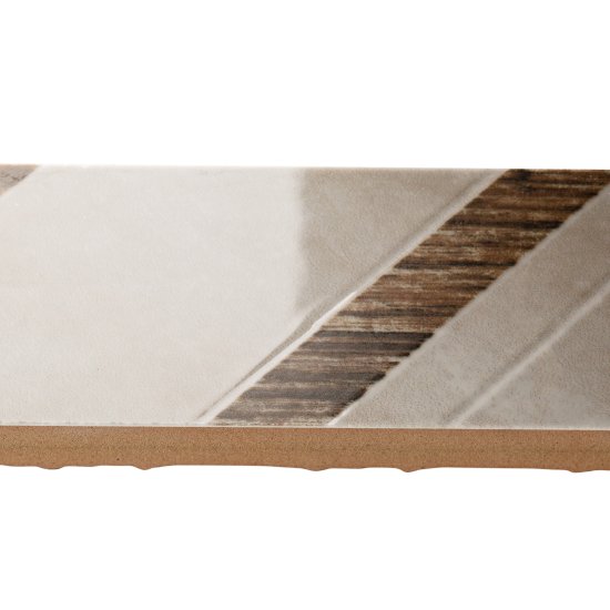 Плитка бордюр Axima Гавана геометрия коричневая 600х50х9 мм