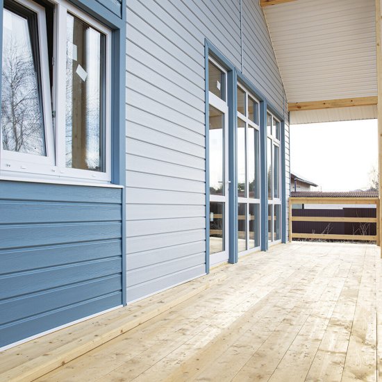 Сайдинг Альта-Профиль Премиум Брус 3000х250 мм светло-серый