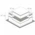 Коннектор для магнитного шинопровода L-образный Arte Lamp Linea белый (A480733)