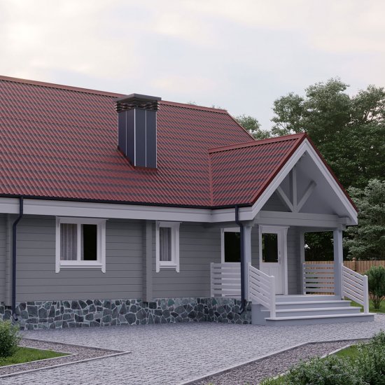 Лист волнистый Ондулин красная черепица 1,95х0,96 м 3,3 мм усиленный