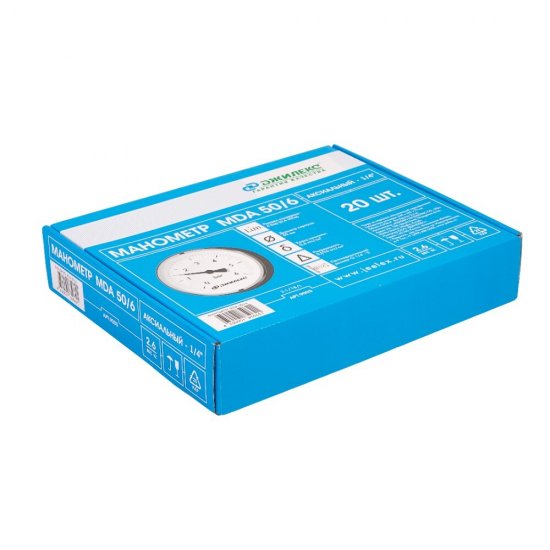 Манометр Джилекс МDА 50/6 - 1/4 аксиальный 1/4 НР(ш) 6 бар d50 мм (9003)