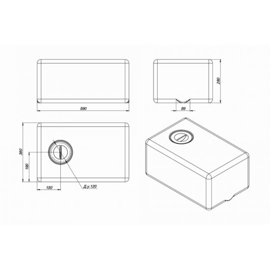 Емкость 50 л полиэтиленовая с крышкой