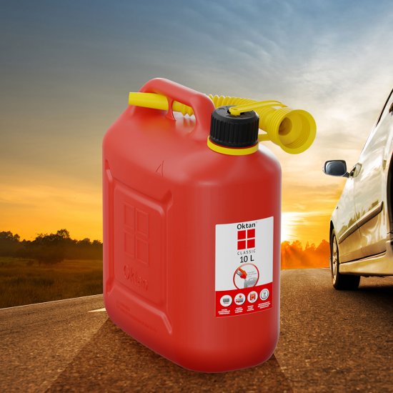 Канистра для технических жидкостей Oktan 10 л пластиковая красная