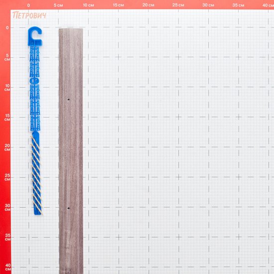 Порог алюминиевый разноуровневый кант 40х1800 мм дуб серый перепад 15 мм