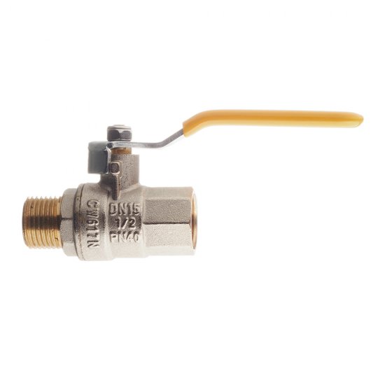 Кран шаровой газовый Valtec 1/2 ВР(г) х 1/2 НР(ш) ручка (VT.272.N.04)