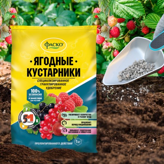 Удобрение минеральное для ягодных кустарников гранулированное Фаско 1 кг