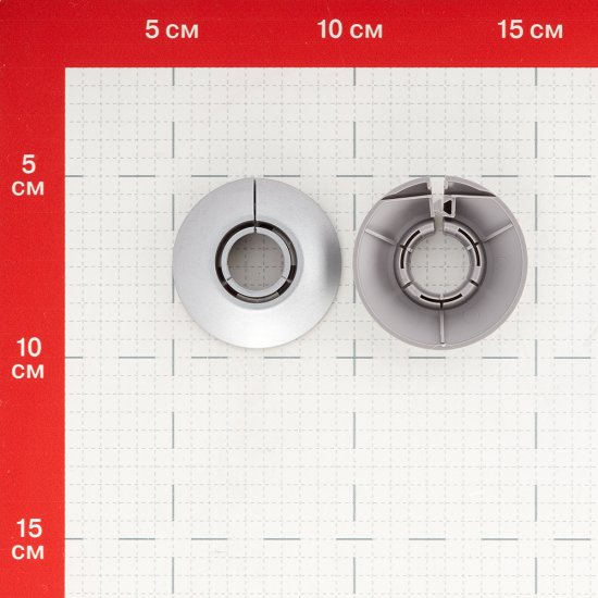 Обвод для труб ПВХ декоративный Ideal 16-22 мм металлик серебристый (2 шт.)