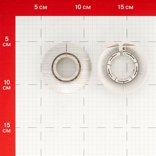 Обвод для труб ПВХ декоративный Ideal 25-34 мм клен серый (2 шт.)