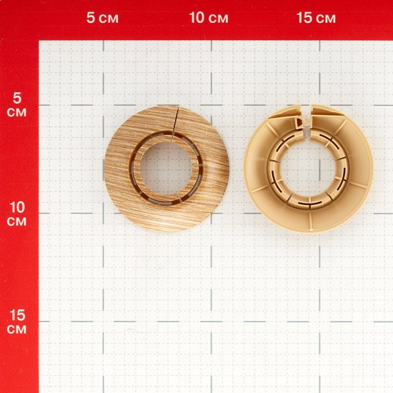 Обвод для труб ПВХ декоративный Ideal 25-34 мм сосна золотистая (2 шт.)