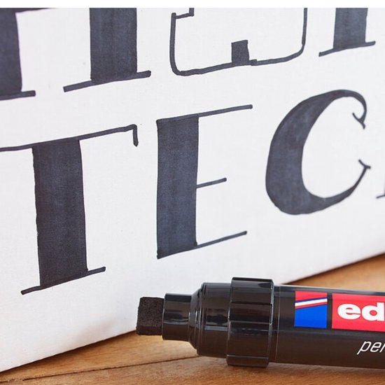 Маркер перманентный Edding 390 черный грифель 4-12 мм