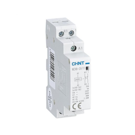 Контактор модульный Chint NCH8 (256052) 230 В 20 А тип AC 2Р