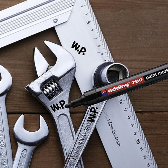 Маркер лаковый Edding 790 белый грифель 2-4 мм