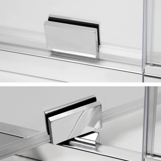 Душевая дверь WasserKraft Berkel 48P стекло прозрачное 100х200 см профиль хром 6 мм распашная (48P12)