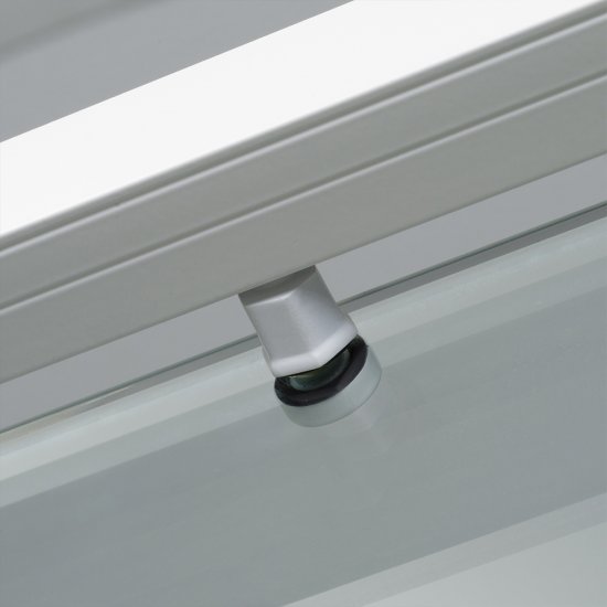 Душевая дверь WasserKraft Rhin 44S стекло прозрачное 110х200 см профиль белый 6 мм раздвижная (44S13)