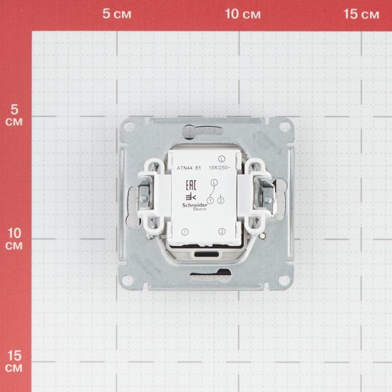 Переключатель Systeme Electric AtlasDesign Aqua одноклавишный встраиваемый карбон (ATN441061)