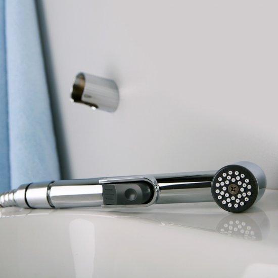 Смеситель для раковины с гигиеническим душем WasserKraft Main хром однорычажный (4108)