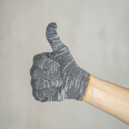 Перчатки х/б 4 нити графит 9 (XL) (5 пар)