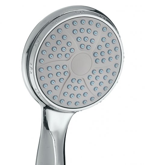 Лейка для душа Union d100 мм 1 режим со шлангом 1500 мм с держателем пластик хром (MW036)