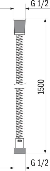 Лейка для душа Union d100 мм 1 режим со шлангом 1500 мм с держателем пластик хром (MW036)