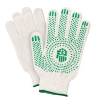 Перчатки х/б 4 нити с ПВХ покрытием белые 9 (L)