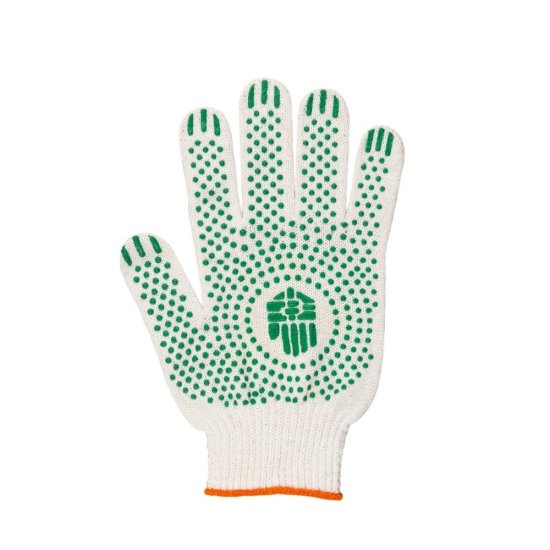 Перчатки х/б 4 нити с ПВХ покрытием белые 9 (L)