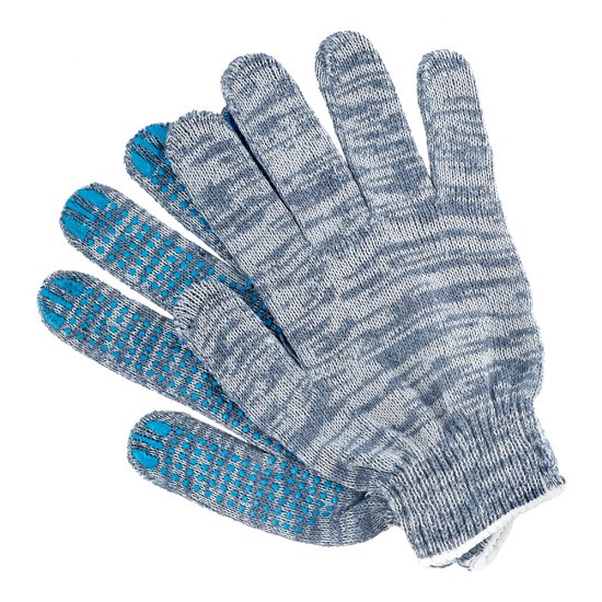 Перчатки х/б 4 нити с ПВХ покрытием графит 9 (XL) (5 пар)