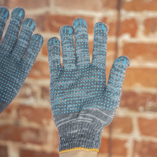 Перчатки х/б 4 нити с ПВХ покрытием графит 9 (XL) (5 пар)