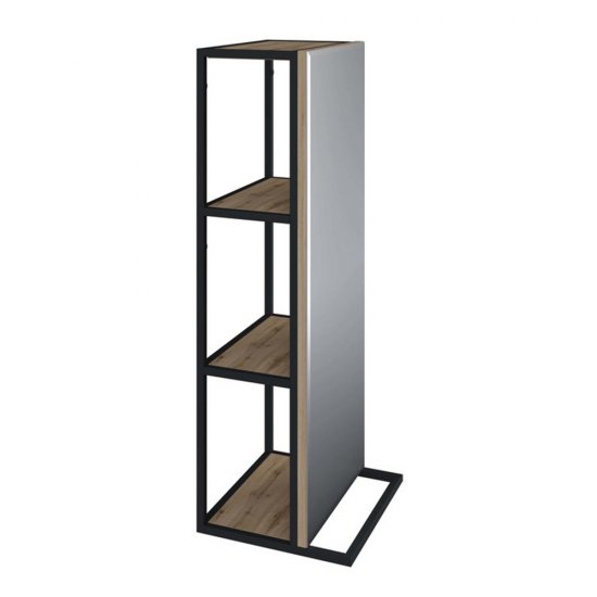 Пенал с зеркалом 1Marka Grungle Loft 35 см подвесной дуб вотан