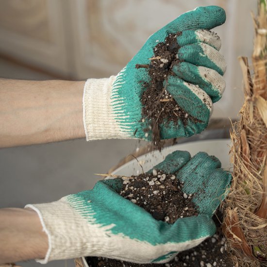 Перчатки х/б с латексным обливом XL