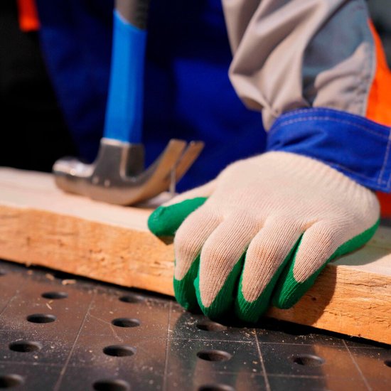 Перчатки х/б с латексным обливом XL