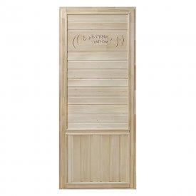 Дверь для бани и сауны массив глухая без покрытия DoorWood 700x1800 мм (DW00007)
