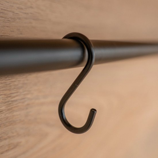 Крючок на рейлинг несъемный черный матовый (R-KR-D BL)