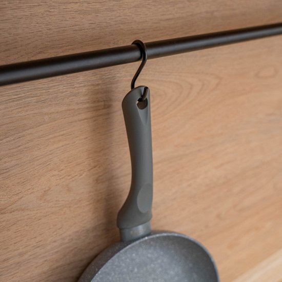 Крючок на рейлинг несъемный черный матовый (R-KR-D BL)