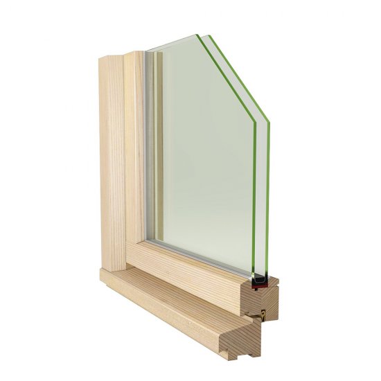 Окно деревянное Timber&style 1160х1000х45 мм 2 створки левая глухая правая поворотная