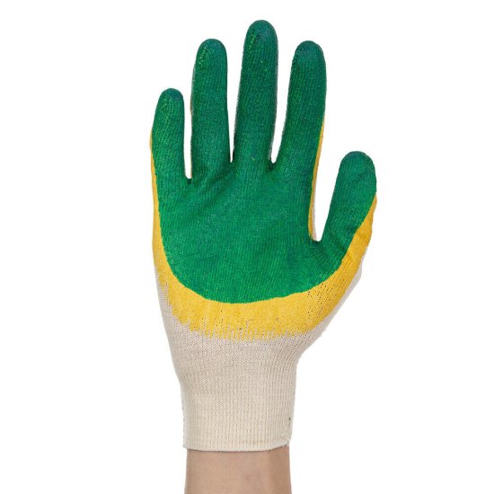 Перчатки х/б с двойным латексным обливом М