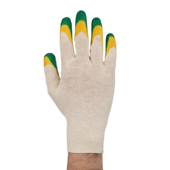 Перчатки х/б с двойным латексным обливом М